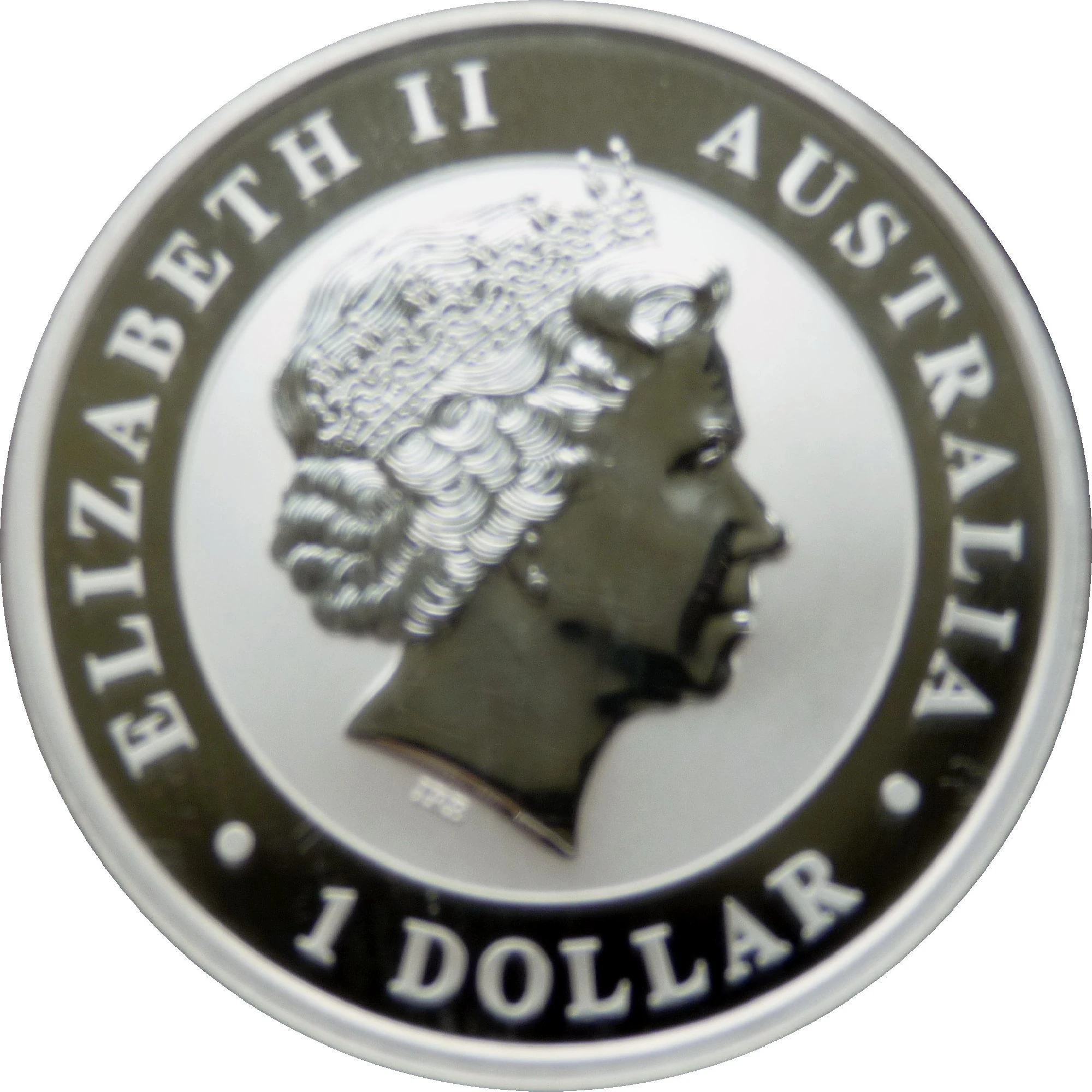 2016 Australian Silver Koala — 2016 .999 One-Ounce Bullion and Later Standards obverse: Elizabeth II portrait and 1 DOLLAR
