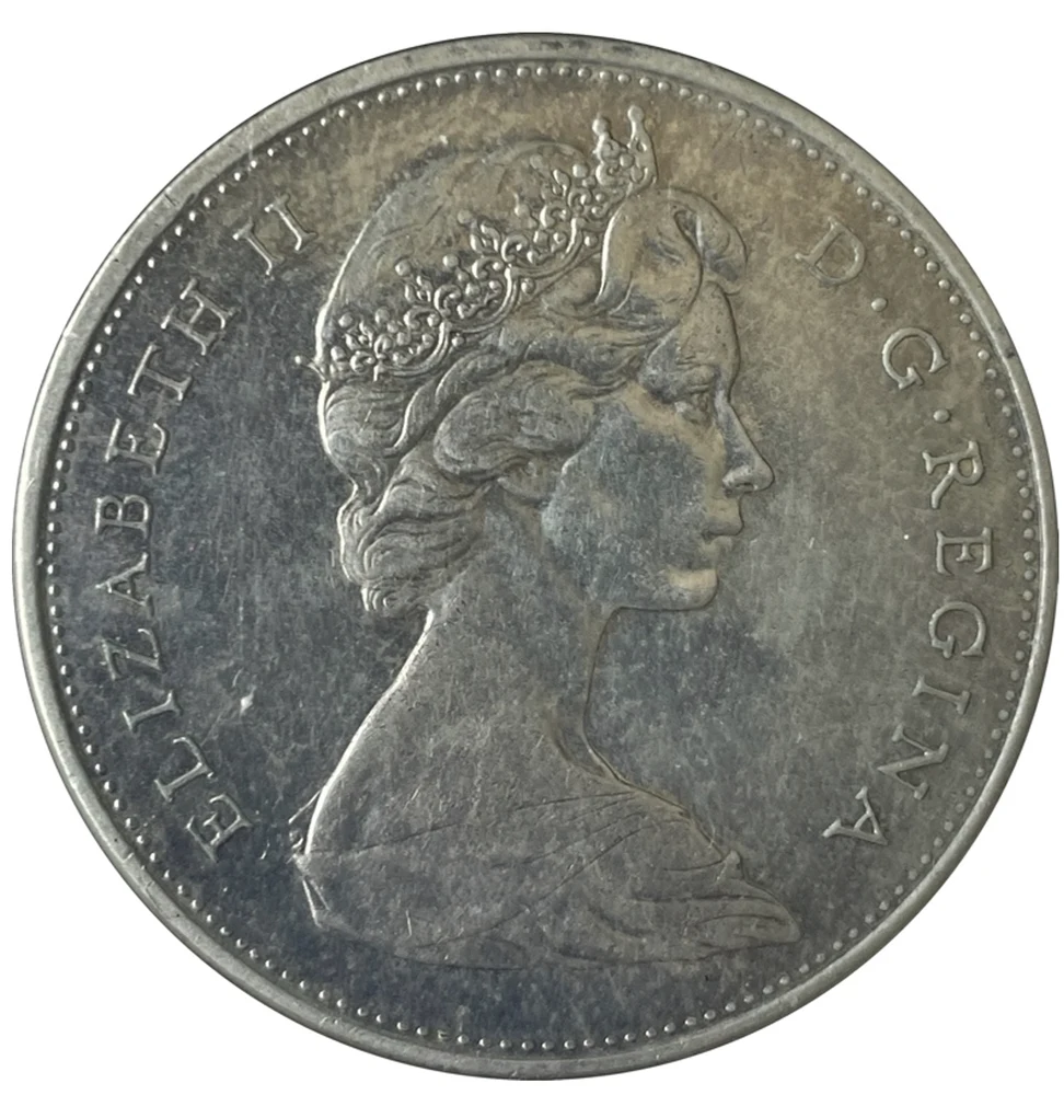 1965 Canadian Voyageur dollar obverse