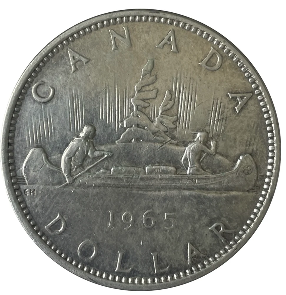 1965 Canadian Voyageur dollar reverse
