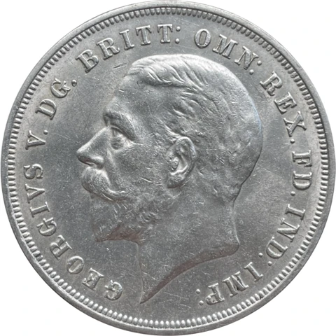 1935 KM842 Jubilee crown design obverse — royal portrait and surrounding legend
