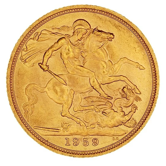 1959 full sovereign reverse