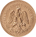 Mexico 10 peso gold obverse showing Mexican national arms