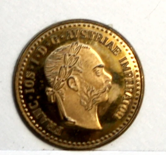 Austrian One Ducat Gold Restrike obverse: Franz Joseph laureate head right